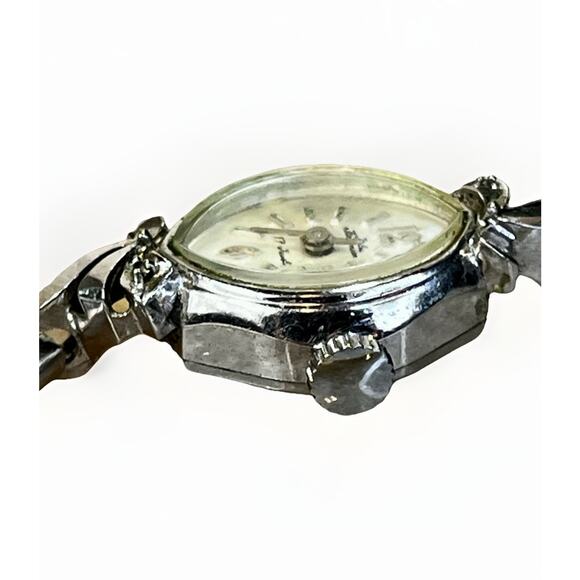Jules Jurgensen 17 Jewels Watch Vintage, Diamonds Works, Needs Battery main image 13